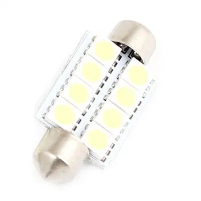 Ampoule LED pour porte intérieure de voiture, lampe de lecture de carte, 12V, 31/36/39/42mm, feston blanc, lumière de dôme, 5050 SMD 6 LED C5w