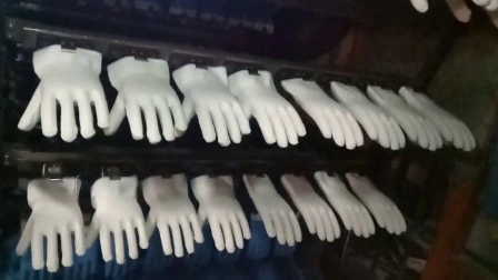 Trois gants de travail entièrement en nitrile bleu trempé Chine